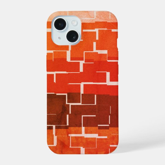 Koele rustieke herfstkleuren iPhone 15 case (Achterkant)