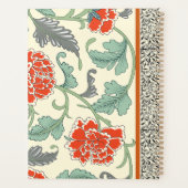 Koele rustieke japanse rode bloemen Boho  Planner (Achterkant)