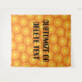 Koele Sappige Oranje gele fruitplakjes Aangepaste  Wandkleed (Voorkant (horizontaal))