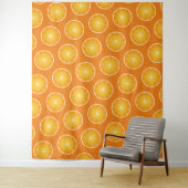 Koele Sappige Oranje gele fruitplakjes Wand Wandkleed (In situ)