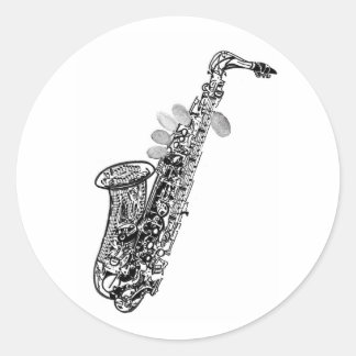 Koele saxofoon sticker