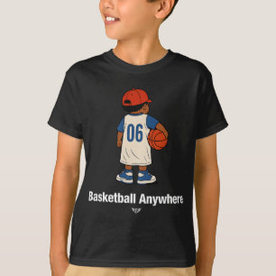 Koele Schattigee basketbal overal met een basketba T-shirt