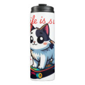 Koele Schattigee Cat Thermal Tumbler Thermosbeker (Voorkant)