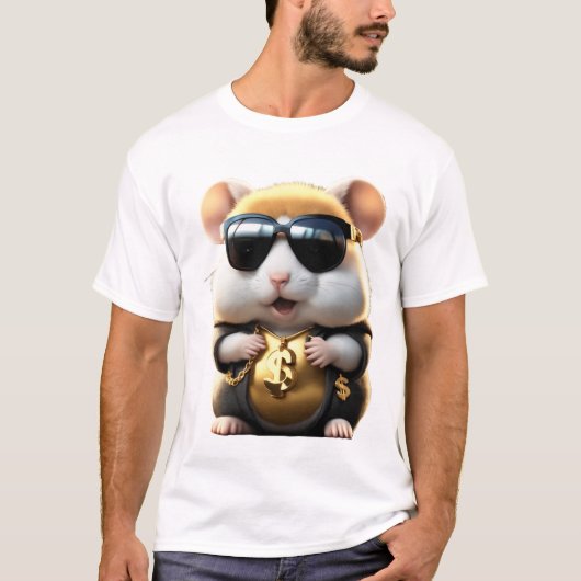 Koele, Schattigee en donzige hamster T-shirt (Voorkant)