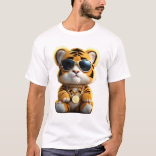 Koele, Schattigee en pluizige mollige Baby-tijger T-shirt