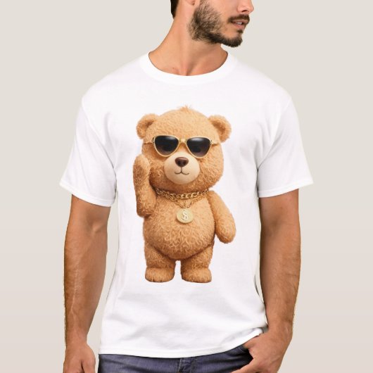 Koele, Schattigee, mollige teddybeer T-shirt (Voorkant)