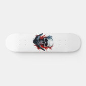 Koele schedel gotisch persoonlijk skateboard (Horizontaal)