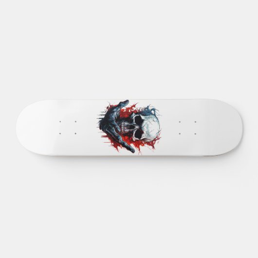 Koele schedel gotisch persoonlijk skateboard (Horizontaal)