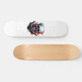Koele schedel gotisch persoonlijk skateboard (Horizontaal)