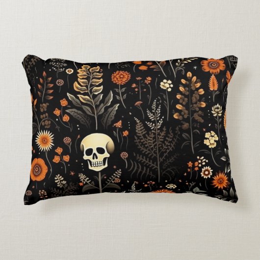 Koele schedel Halloween Patroon Accent Kussen (Voorkant)