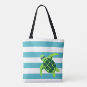 Koele schildpad met bril tote bag (Achterkant)