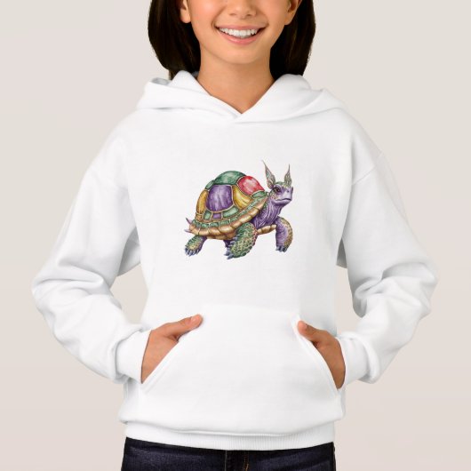 Koele schildpad met groene Mohawk (Voorkant)