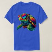 Koele Schildpad met Zonnebril Leuk Kind Jeugd Zome T-shirt (Design voorkant)