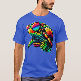 Koele Schildpad met Zonnebril Leuk Kind Jeugd Zome T-shirt