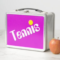 Koele schuine witte gele TENNIS tekst op helder ro