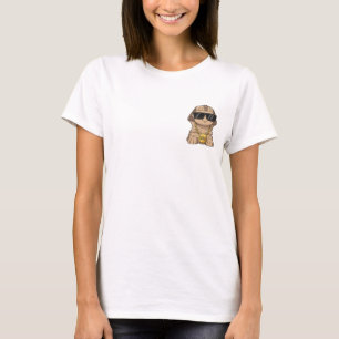 Koele Sfinx met Bling & Zonnebril T-shirt