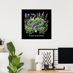 Koele slangenliefhebbers aanpasbaar poster