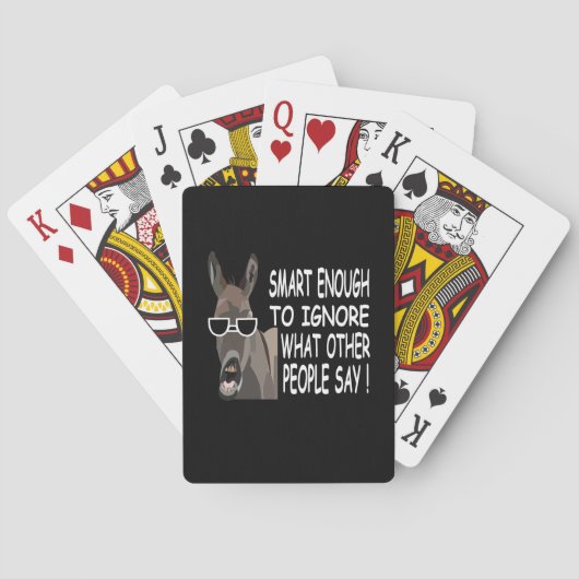 Koele Slimme Ezel Pokerkaarten (Achterkant)