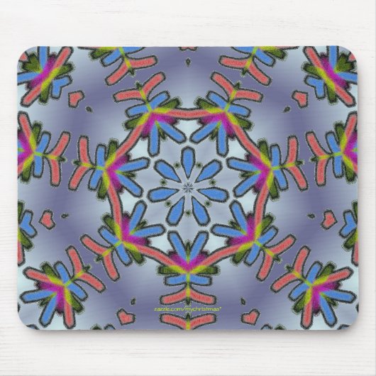 Koele Sneeuwvlok Mousepad Muismat (Voorkant)