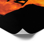Koele Snowboard Snowboarder klif springen naar de Poster (Hoek)