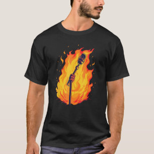 Koele staande Microfoon voor Geluid en Zanger T-shirt
