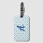 Koele sterretjes oceaankleuren op wit Bagagelabel (Voorkant (verticaal))