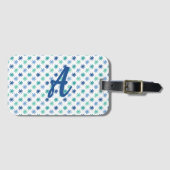 Koele sterretjes oceaankleuren op wit Bagagelabel (Voorkant (horizontaal))