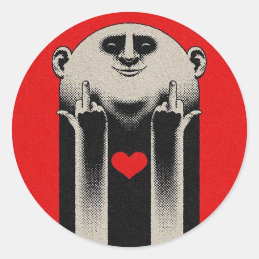 Koele sticker rode achtergrond door hado90 (Voorkant)
