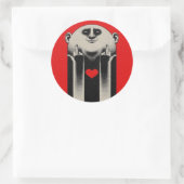 Koele sticker rode achtergrond door hado90 (Tas)