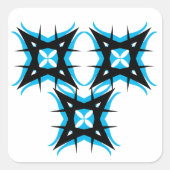 Koele sticker. vierkante sticker (Voorkant)