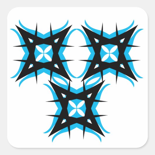 Koele sticker. vierkante sticker (Voorkant)