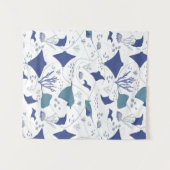 Koele Stingrays Tropisch Blauw Reef Wandkleed (Voorkant (horizontaal))