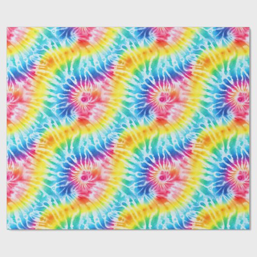 Koele streep wervelt stropdas kleurstof cadeaupapier (Vlak)