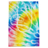 Koele streep wervelt stropdas kleurstof medium cadeauzakje (Achterkant)