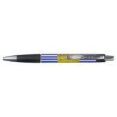 Koele strepen blauwe geometrische pen (Achterkant)