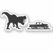 Koele T-rex dinosaurus voor auto vrachtwagenvenste Sticker (Voorkant)