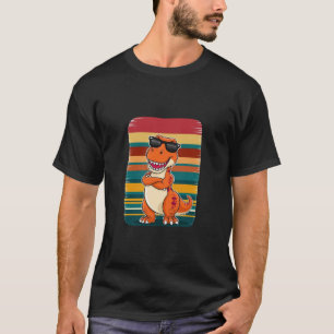 Koele T-Rex met zonnebril Retrodinosaurus T-shir T-shirt