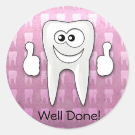 Koele tand "goed gedaan" sticker