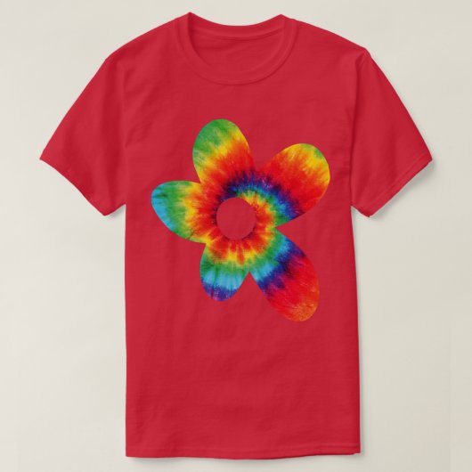 Koele Tie Dye Bloem T-shirt (Design voorkant)