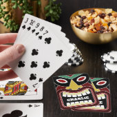 Koele Tiki-totem aangepaste naam speelkaarten (Insitu)
