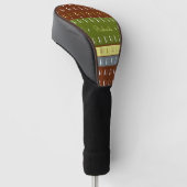 koele tinten gestreepte monogram golfheadcover (Schuin)