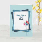 Koele tinten vadersdag papieren kaart (Gele Bloem)