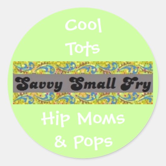 Koele Tots, Hip Moms & Poppen Ronde Sticker (Voorkant)