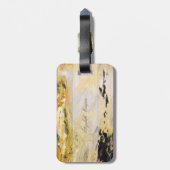 Koele trendy marmer textuur, met monogram-personal bagagelabel (Achterkant verticaal)