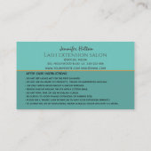 Koele trendy retro kleurrijke wimpers na verzorgin visitekaartje (Achterkant)