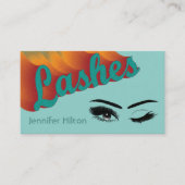 Koele trendy retro kleurrijke wimpers na verzorgin visitekaartje (Voorkant)