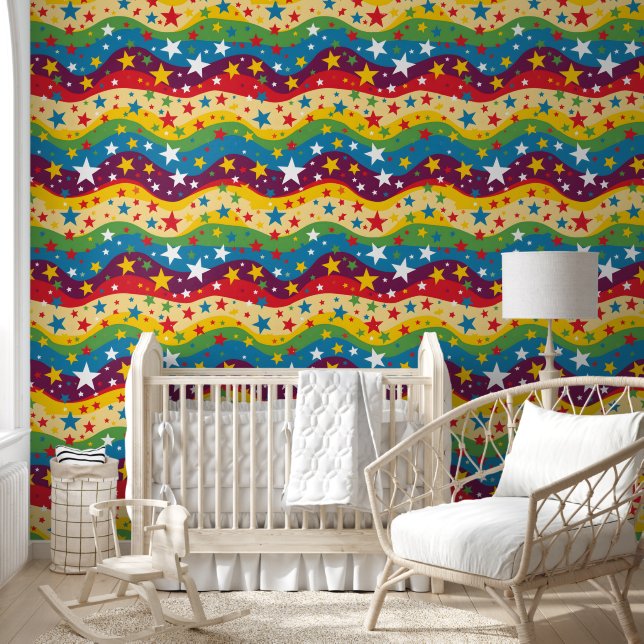 Koele triple leaf betegelde patroon stropdas behang (Kinderen)
