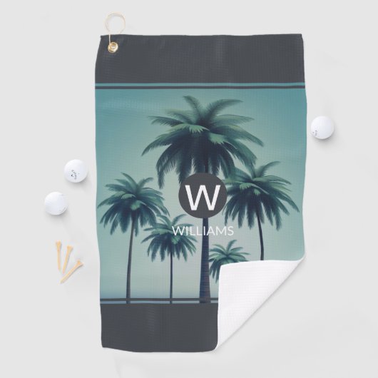Koele Tropische Gepersonaliseerde Golf Handdoek (Insitu)