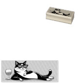 Koele tuxedo kat rubberen stempel (Gestempeld)