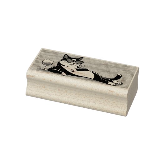 Koele tuxedo kat rubberen stempel (Stempel)